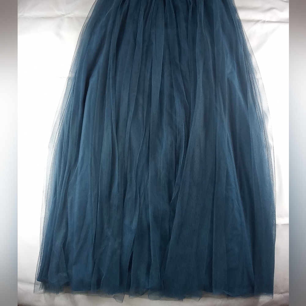 Jenny Yoo Teal One-Shoulder Maxi Dress - Picture 9 of 11